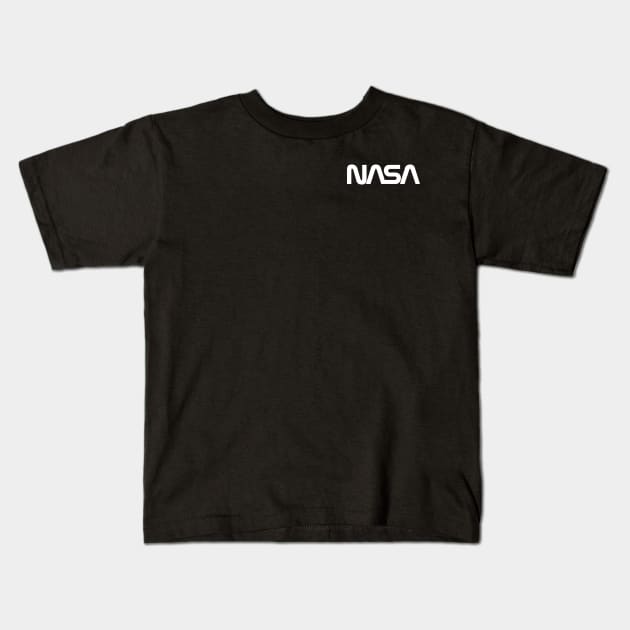 NASA White Logo Kids T-Shirt by Nichole Joan Fransis Pringle